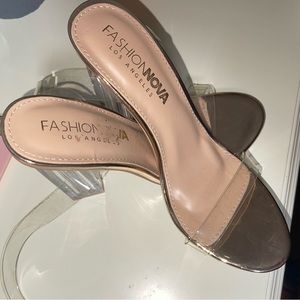 Clear Strapped Heels